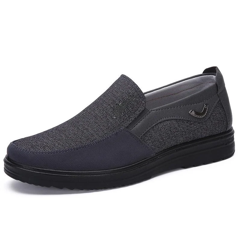 

Beijing Men's Low-Top Casual Shoes Soft Bottom Flat Bottom Single Shoes Business Casual Cotton Canvas Shoes Spring Autumn