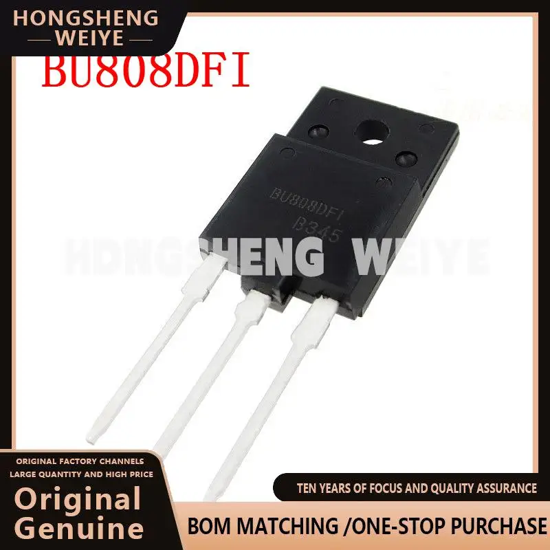 5 teile/los bu808dfi TO-3PF bu808df bu808d bu808 TO-3P neues original