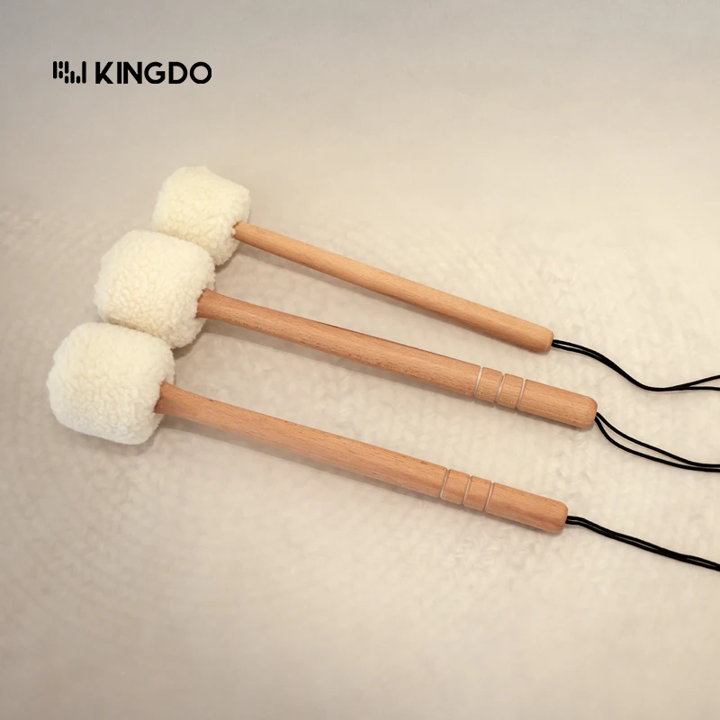 High quality 40cm long Woool felt gong mallet for sound therapy gongs