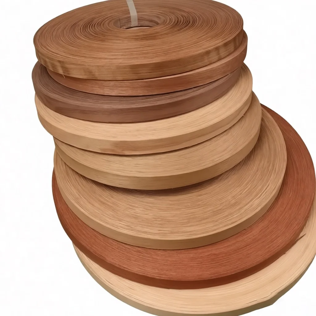 

50meters/lot 0.5mm Natural wood veneer edge banding red oak, Sabri black walnut, maple edge banding