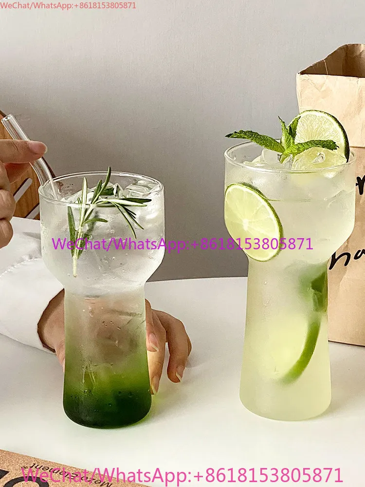 Premium Transparent Torch Cup Simple Sparkling Water Glass Cold Brew Drink