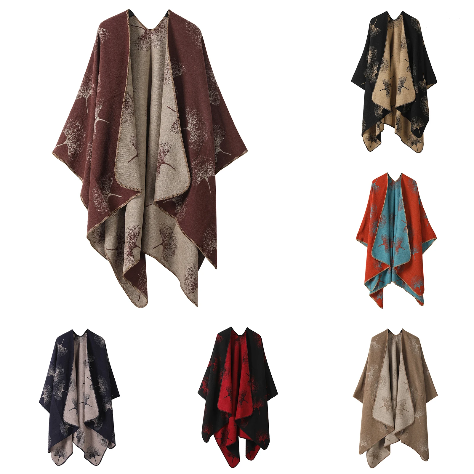 جديد السيدات المألوف شال محبوك الراقية ملابس السفر تقليد الكشمير عباءة الإناث سميكة مع محبوك الكتف الدافئ