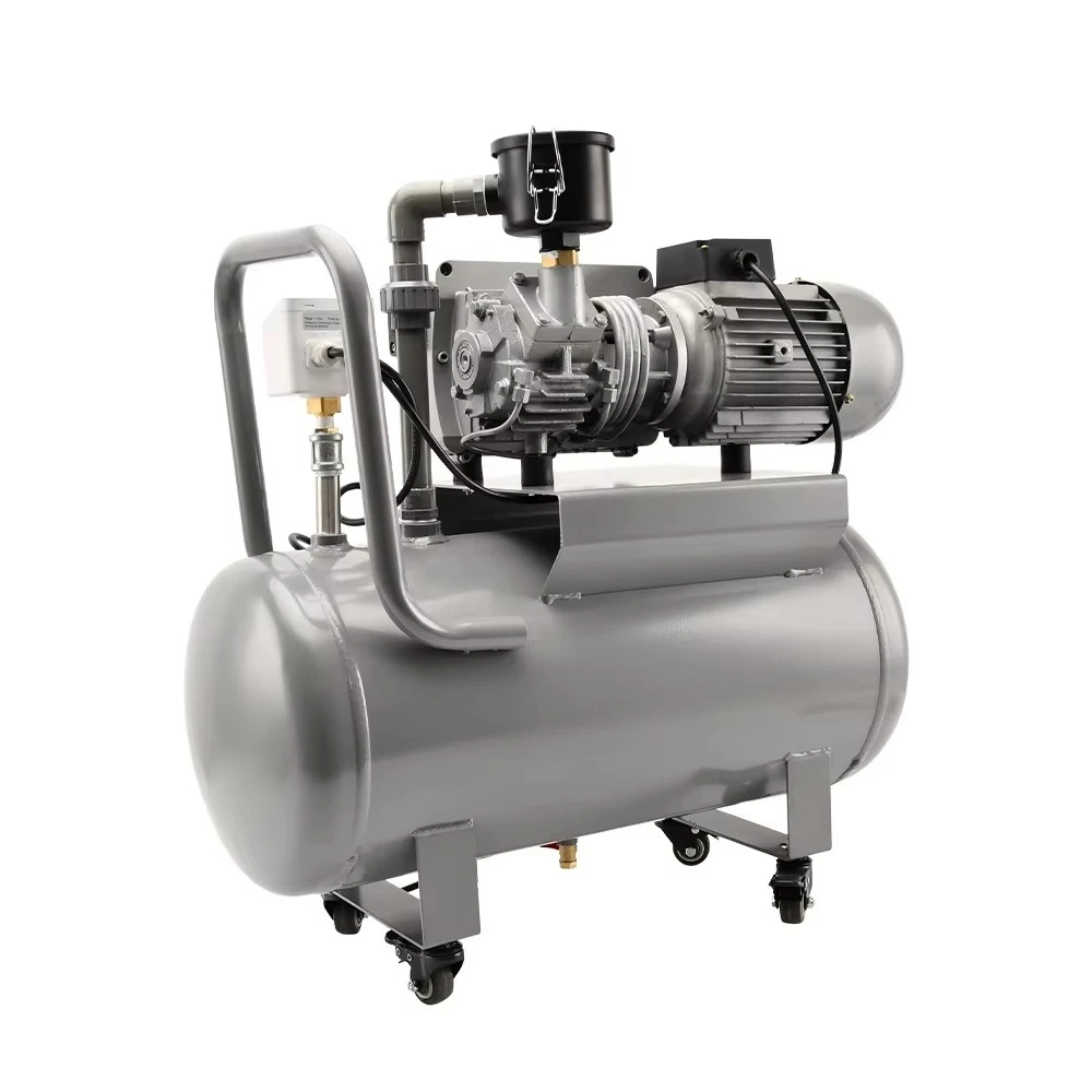 

20m3/H 100KPa 220V 900W Rotary Vane Vacuum Pump Set 40L Air Storage Tank Compressor Pump Head Customizable Cable Application