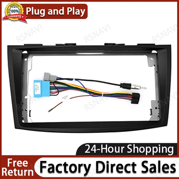 2 DIN 9นิ้วแผงหน้าปัด Mp5 GPS ติดรถยนต์, แผงหน้าปัดพลาสติกสำหรับ Suzuki Swift 2010 ~ 2017ชุดติดตั้งบนแผงหน้าปัด