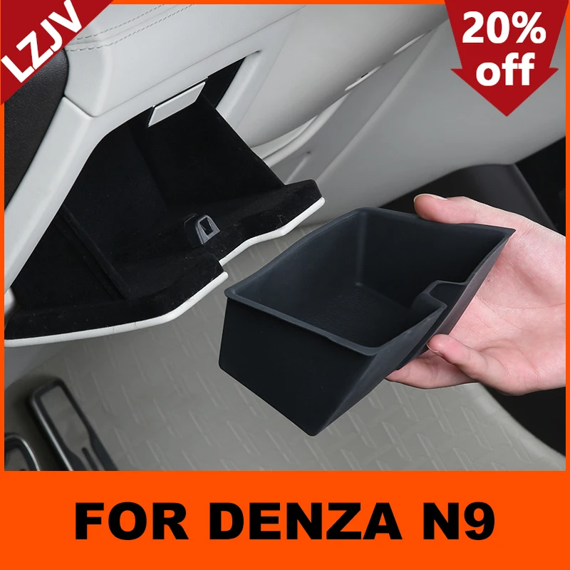 LZJV For Denza N9 2025 Driver's License Storage Box With Silicone Pad For Central Control Storage And Interior Modification ﻿