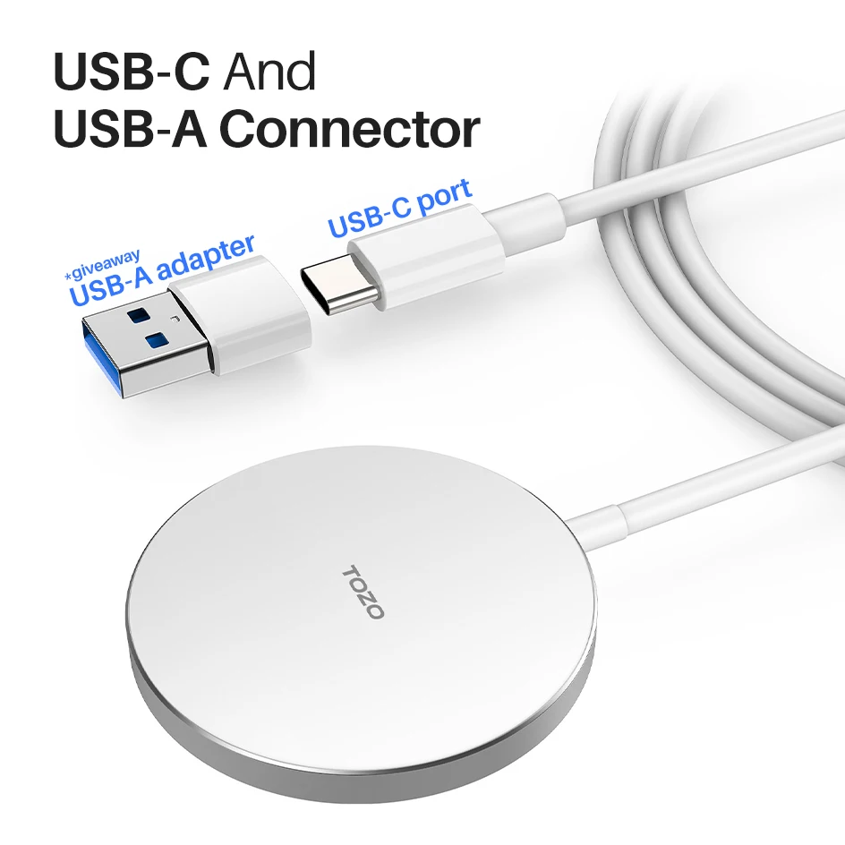 TOZO W6 magnetyczna bezprzewodowa ładowarka do telefonu iPhone 13 Series ładowarka do telefonu magnetyczna ładowarka indukcyjna do iphone'a bezprzewodowa ładowarka