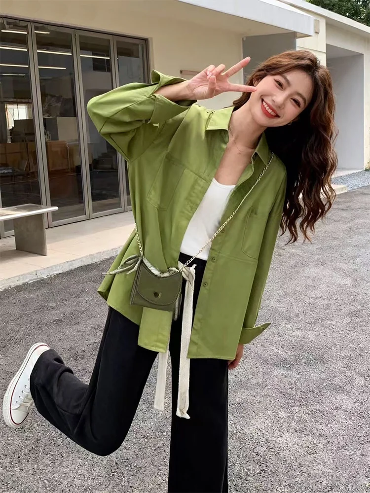 

Spring New Sle Vintage Loose Collar Thin irt Strap Inner Wide Leg Pants Women Loose Feeling Tee Piece Set High Waist Lo...