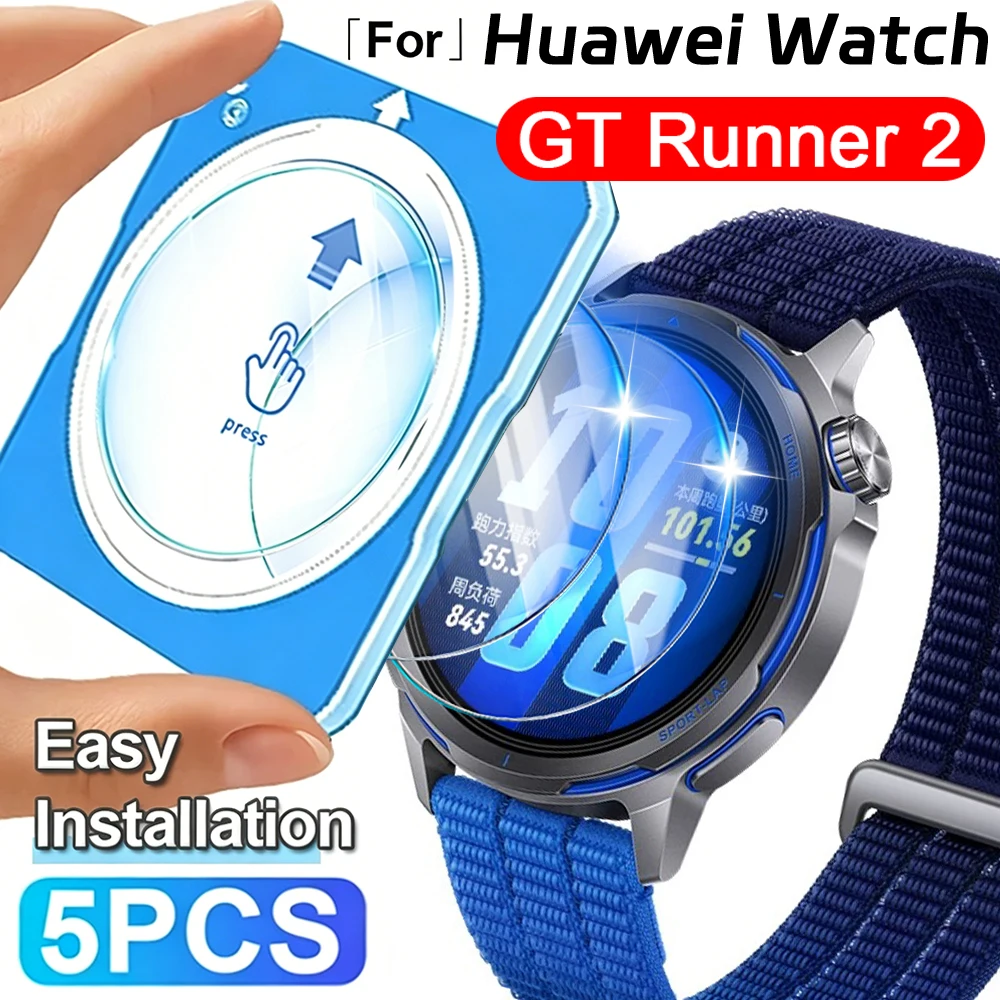 Easy To Install 9H Tempered Glass Screen Protector for Huawei Watch GT Runner 2 HD Clear Anti-scratch Runner2 Protective Film