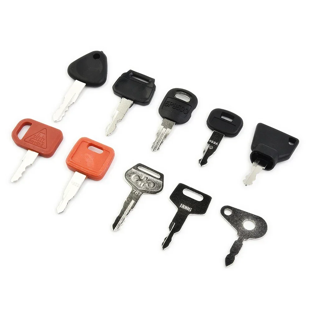 10 KEY SET Master Key Ignition Set For Heavy Plant Machinery For Most Excavators Tractors Heavy Machinery Ignition Keys