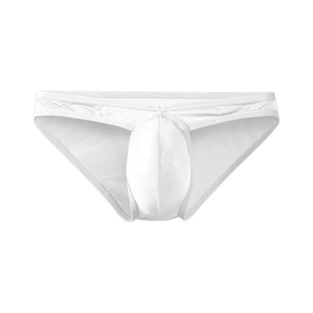 Men Sex High Fork Bulge Pouch Briefs Solid Underwear Low Rise Very Hot Lingerie Mesh Breathable Unisex Panties Men's Underpants