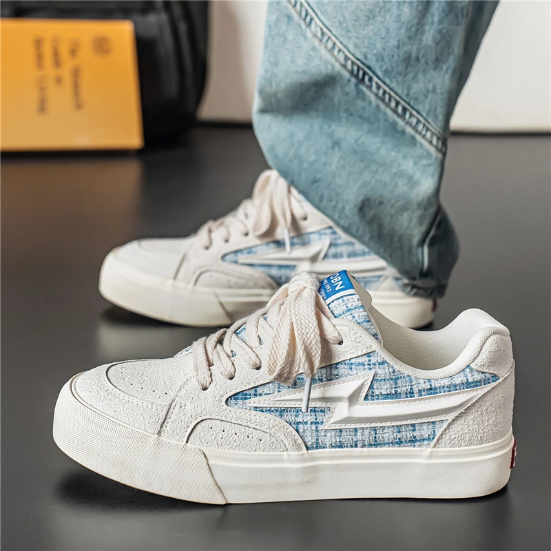 

Casual Canvas Shoes Men's Summer Trendy American High Street Lightning Bread Trendy Casual Sports Hong Kong Style Board Shoes