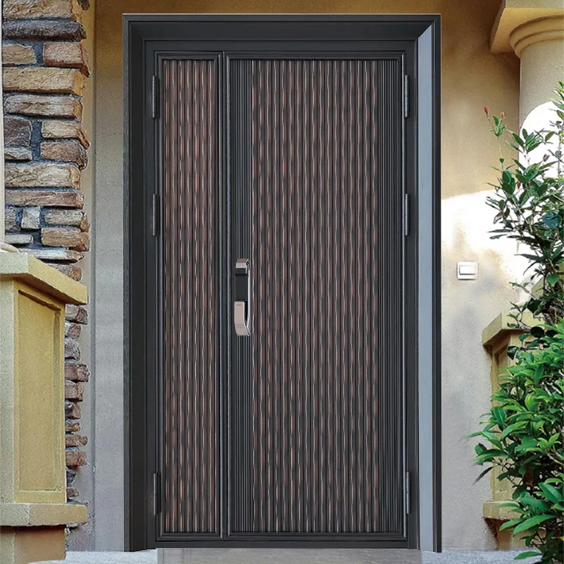 

Индивидуальная дверь из нержавеющей стали 304 и литого алюминия 201 для входа в виллу, взрывобезопасная