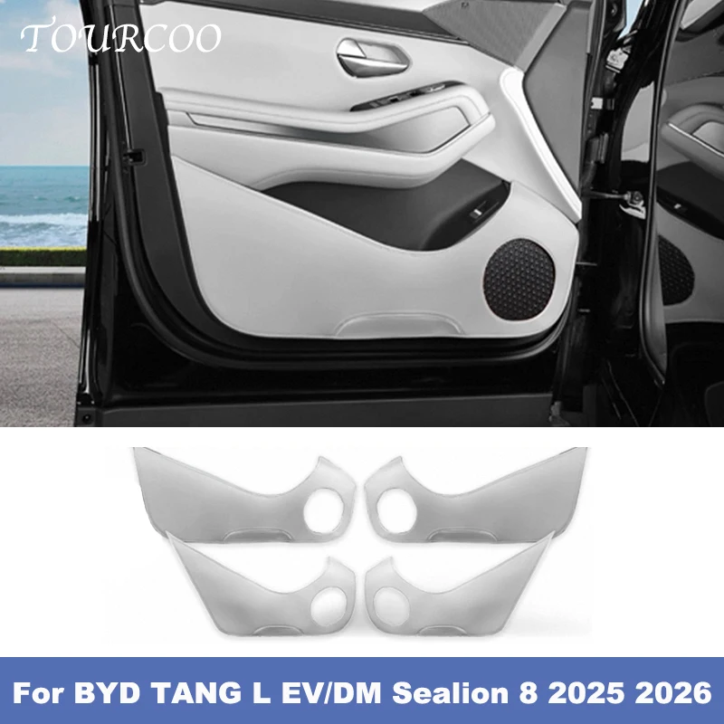 

For BYD TANG L EV/DM Sealion 8 2025 2026 Car Front Rear Door Panel Leather Protection Pad Anti-scratch Car Interior Decoration