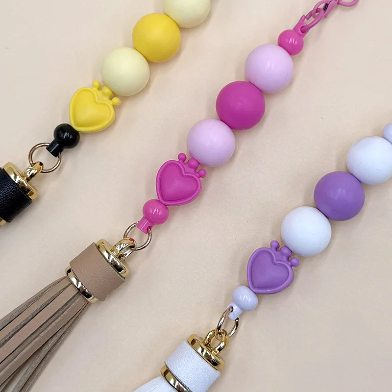100pcs Crown Silicone Beads 15mm Round Silicone Bead for Jewelry Necklace Making DIY Pacifier Chain Clips Baby Toys Accessorie