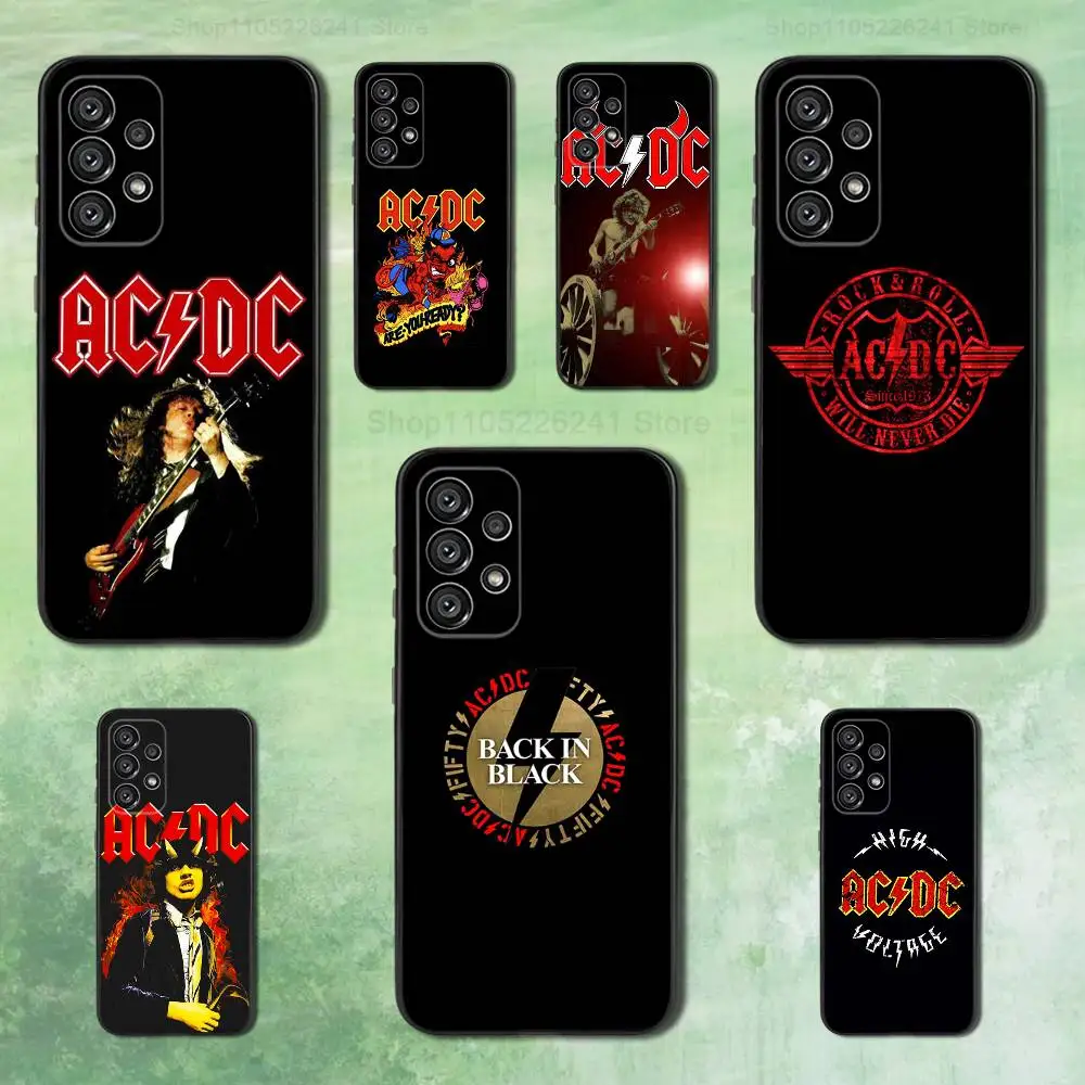 

Band A-Ac D-Dc Rock Phone For Samsung Galaxy A53,31,52,72,41,22,73,32,71,Note,J7,8,9,5G Soft Black Silicone Case