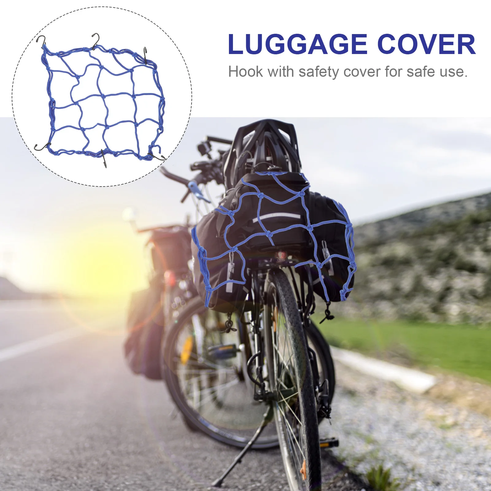 

Rubber Band Bicycle Mesh Accessories Motorcycle Bungee Net Cover Motorcycles Rear Frame