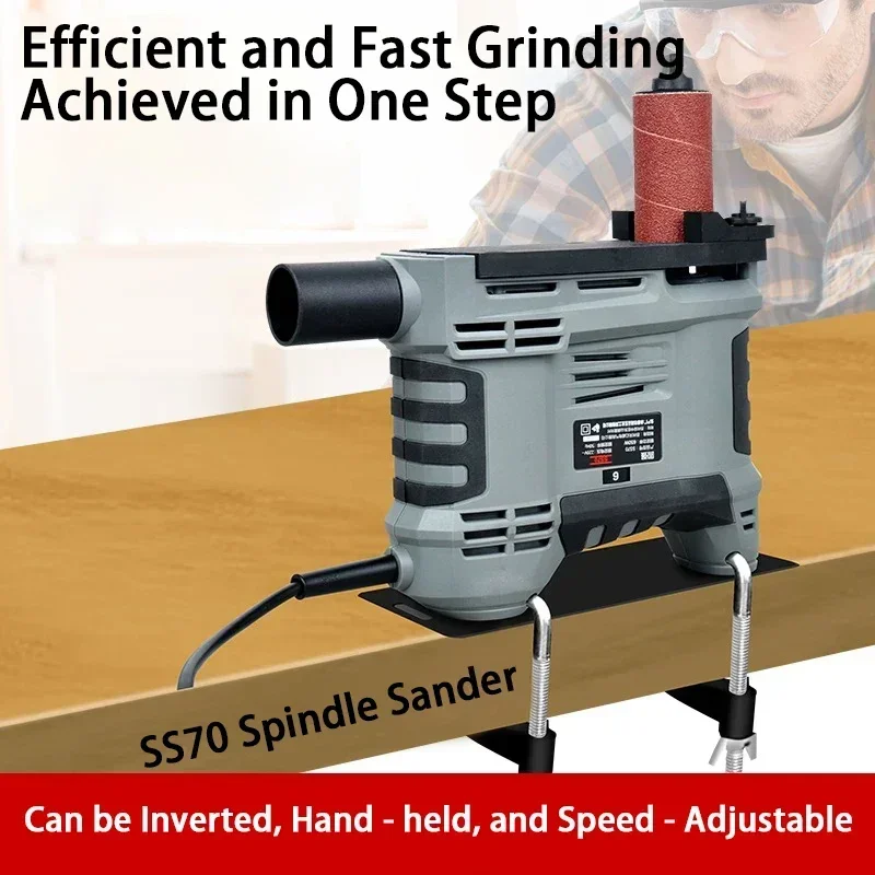 Shaft Sander Machine Special-shaped Polishing Sand Column Machine Curved Sander Belt Sander Woodworking Arc Polishing Machine