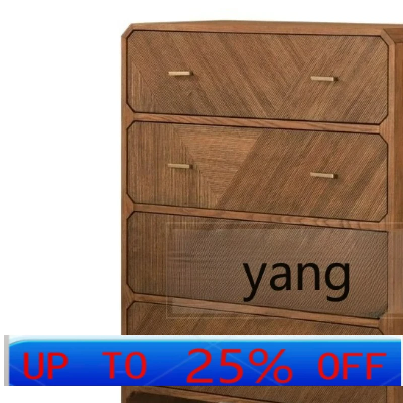 

LH American retro bedroom solid wood bedside cabinet medieval storage dining side cabinet entrance cabinet