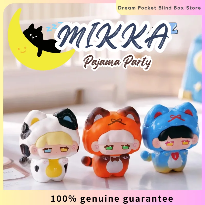 

MIKKA Pajama Party Series Мини Слепая Коробка Фигурка Кукла Модель Настольный Декор Украшение Комнаты Таинственная Коробка Игрушки Коллекционный Подарок