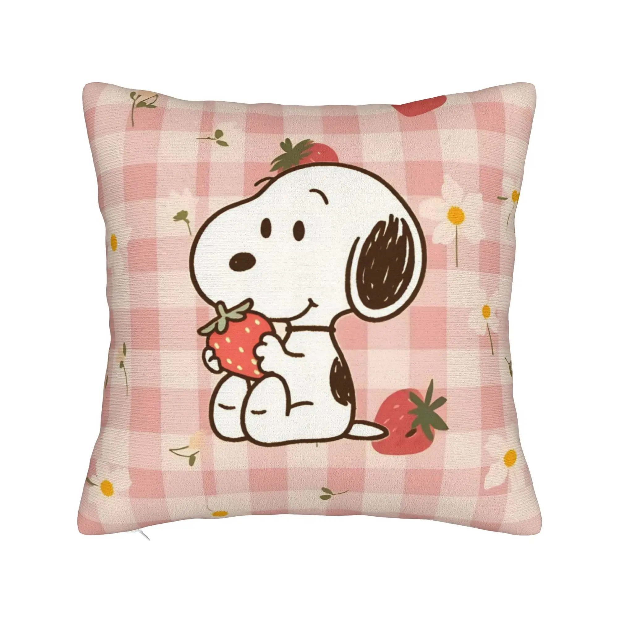 Cartoon Cute S-Snoopys Square Pillow Covers Polyester Home  Cushion Cover Cute Decor Throw Pillow Case 40*40