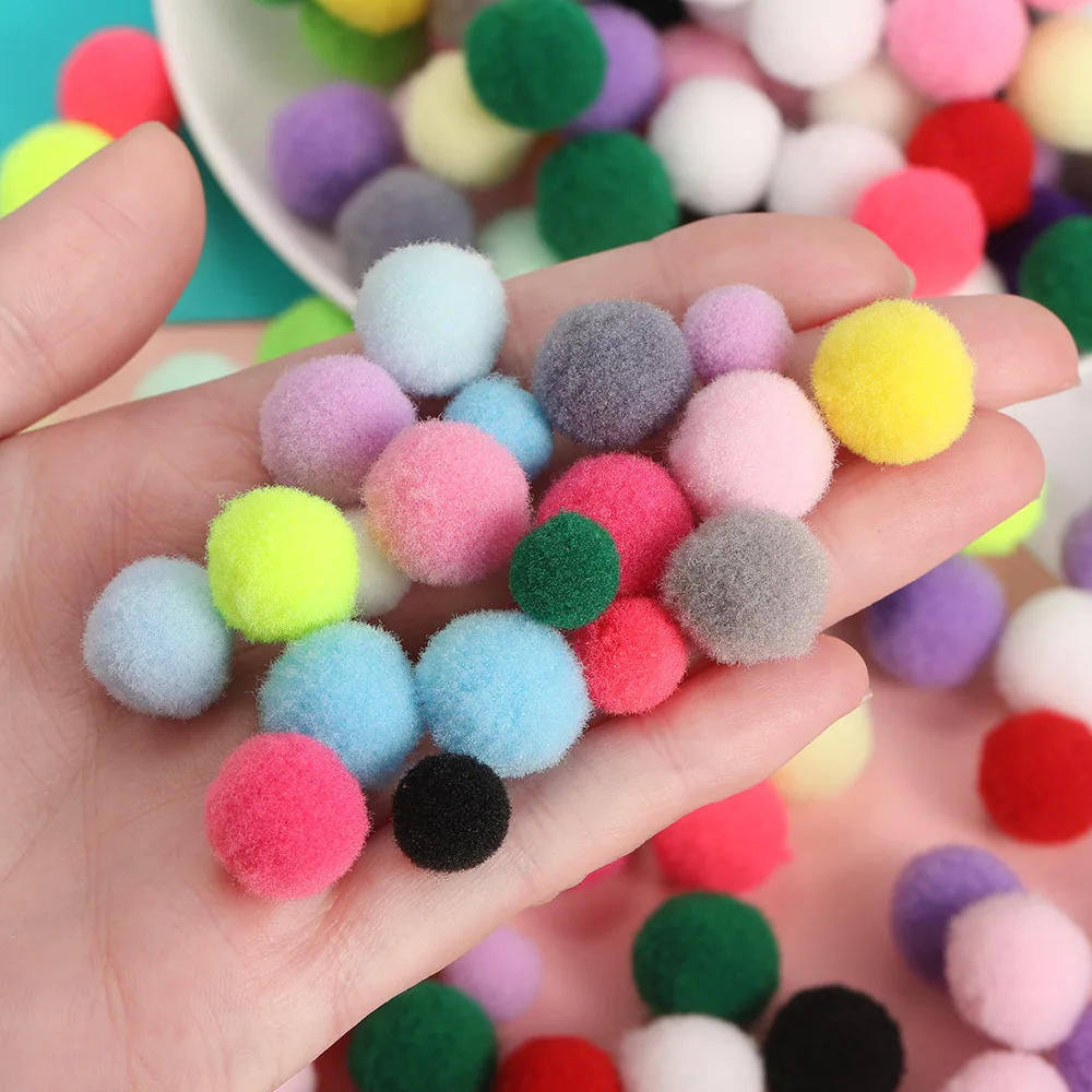 1000pcs/bag 1.5cm DIY Jewelry Decoration Ball High Elasticity Plush Ball Colorful Handmade DIY Accessories