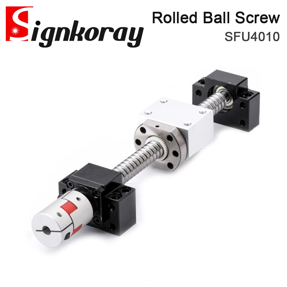 

SignkoRay Rolled Ball Screw SFU4010 800mm 1000mm With Single Ballnut BK/BF12 Ballscrew Rod End Machined For CNC 3D Printer