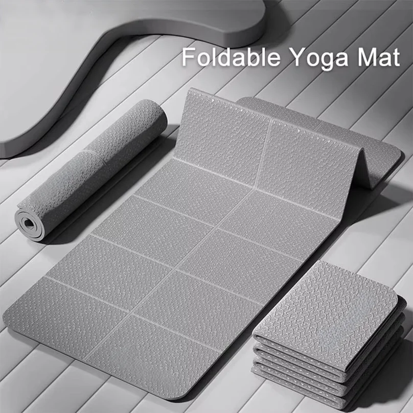 6mm Thick TPE Foldable Yoga Mat Easy to Store Travel Exercise Mat for Yoga Pilates Home Workouts And Floor Exercises