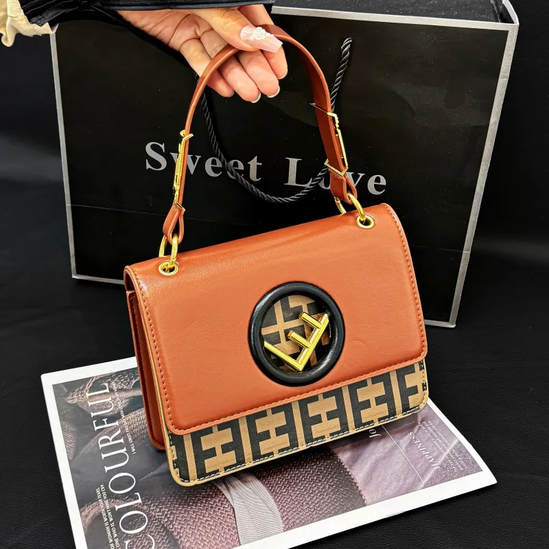 

Designer Small Square Bag Women Stylish Shoulder Crossbody Purse Top Handle Handbag for Women Fashion Unique Chic Leather