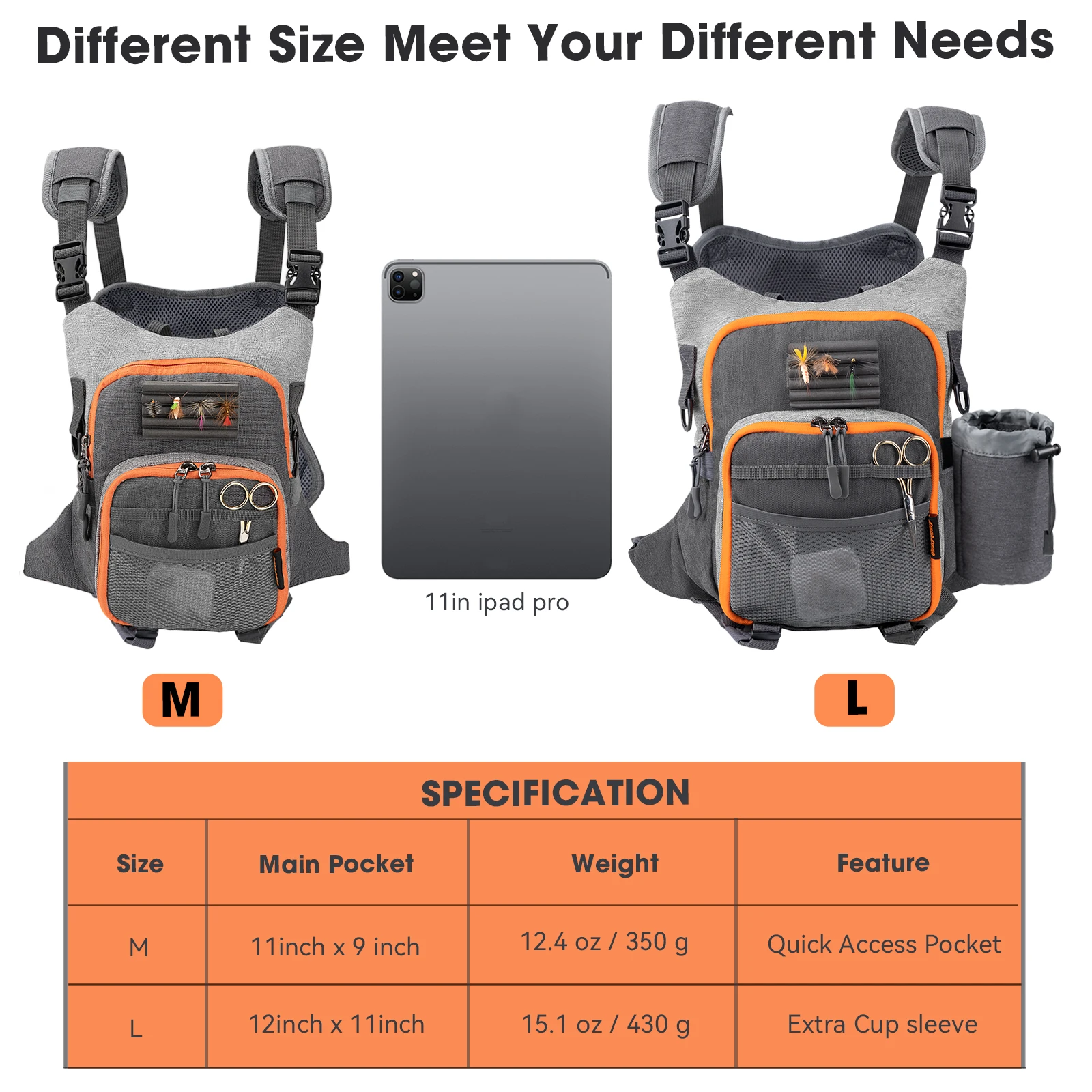 Fly Fishing Bag For Men and Women Fishing Chest Pack Fishing Tackle Boxes Storage Bags Outdoor Ultra Light Vest Fanny Packs 6