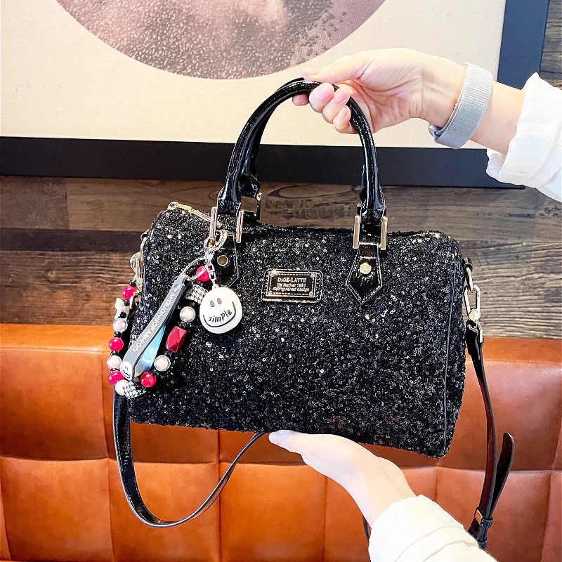 Luxury Designer Ita Bag Sparkle Sequines Handbag Women's Bag 2025 Boston Shoulder Messenger Bag Ladies Hand Bags