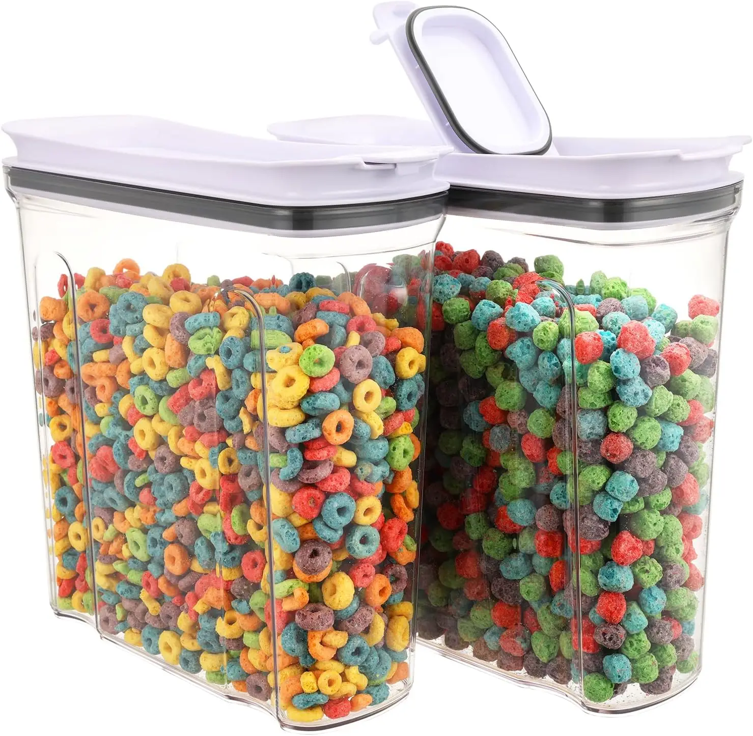 

Cereal Containers Storage Set, Airtight Food Storage Container with Lid 4L/135.2oz, 2PCS BPA-FREE Plastic Pantry Organi