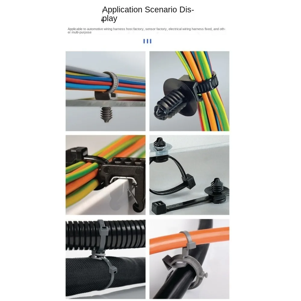 20/50/100Pcs Nylon Cable Tie Buckle Universal 150*3.6mm Heavy Duty Nylon Zip Ties Practical Reusable Tie Holder