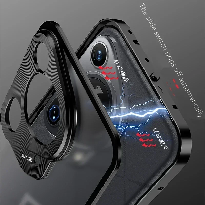 

Защитный чехол для телефона Huawei Pura 70 Ultra Pura 80 Pro, металлический пружинный матовый чехол на заднюю панель, магнитный противоударный бампер Funda