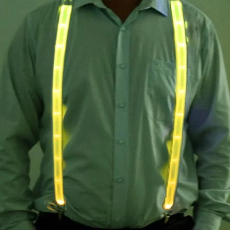 Men's LED Glowing Bow Suspenders for Parties