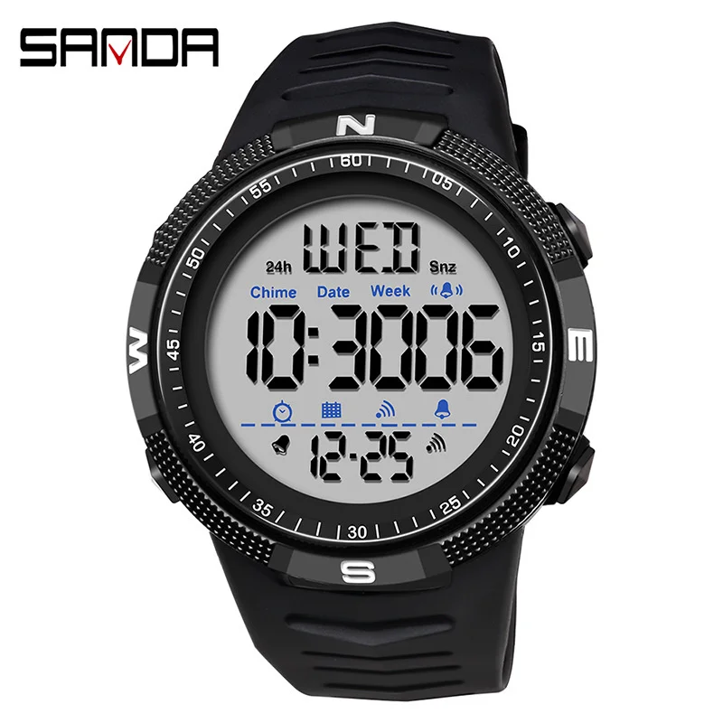 

SANDA 6014 Top Brand Fashion Digital Wristwatch Waterproof Men Watch Multifunctional Luminous Outdoors Sports Student Watches