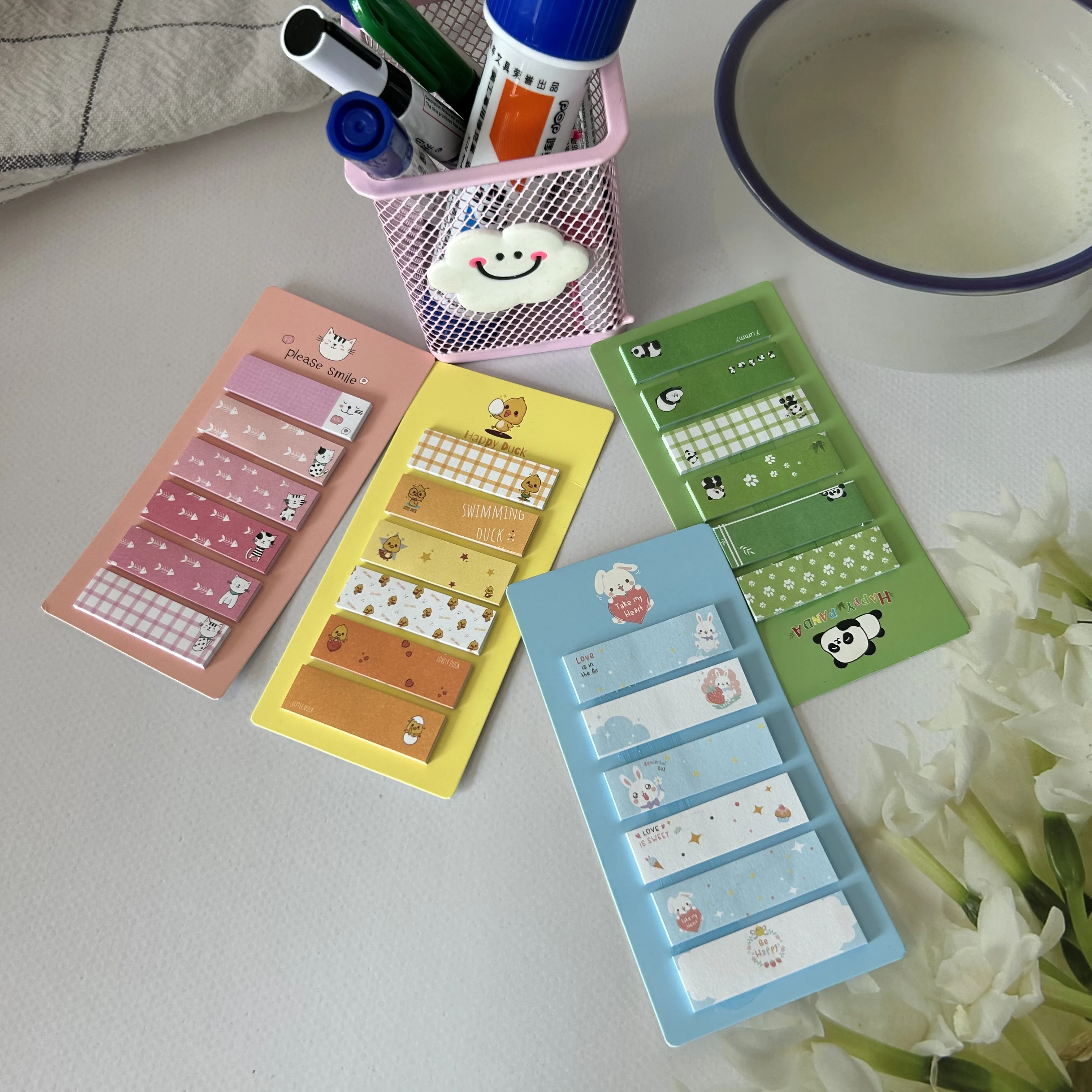 Kawaii Paper Sticky Notes Creative Notepad Memo Pads Office School Stationery Adhesive Stickers Posted it Sticky Note Pads