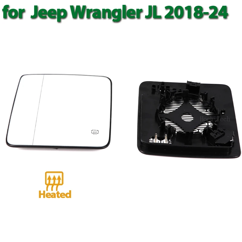 

Side Rearview Mirror Heating Glass Heated Mirror Lens Fit For Jeep Wrangler JL 2018 2019 2020 2021 2022 2023
