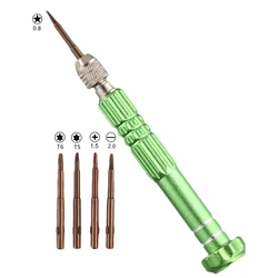 5 In 1 Magnetic Screwdriver Flat Cross Star Head 1.5/0.8/2.0/T5/T6 For Watch Phone Repairing Kit Hand Tools