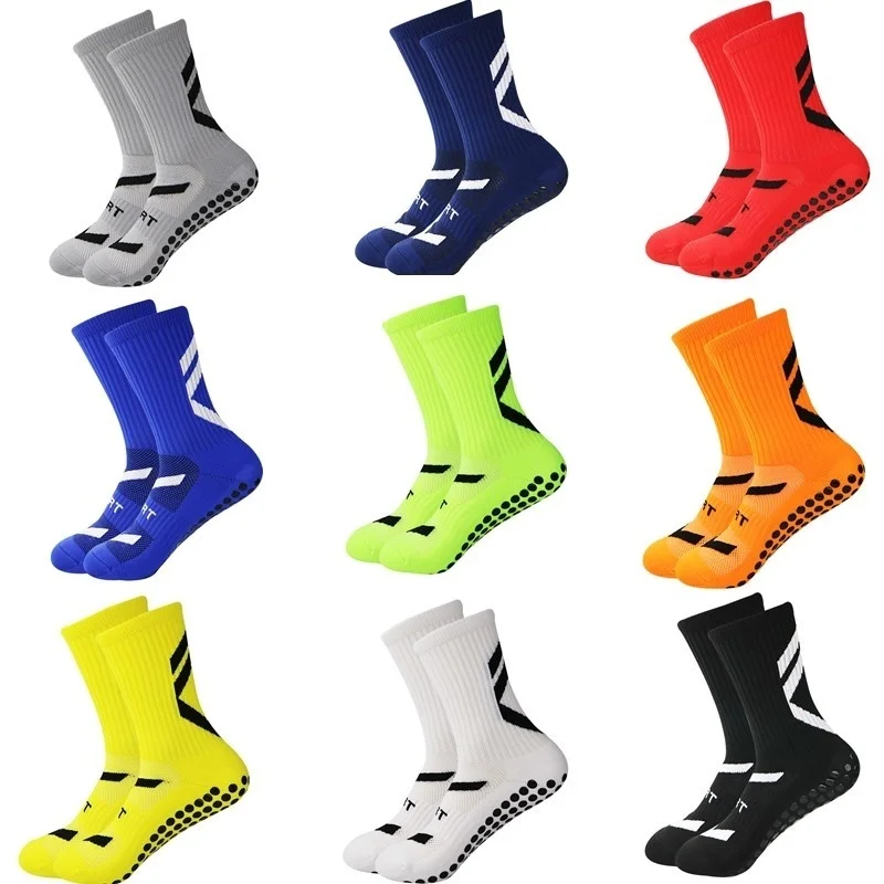 

for Slip 2023 Anti Teenage Football Soccer Kid Socks Men Boys Sport Grips Crew Socks Black White Blue High Qualit