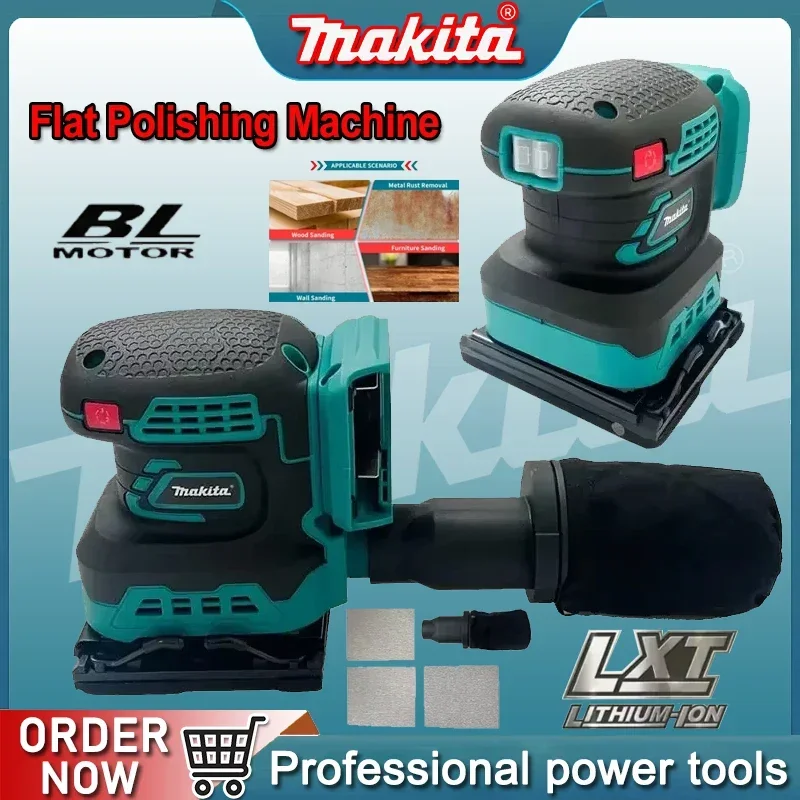 

Makita Cordless Random Orbit Sander Professional Lithium-Ion Polishing Machine 18V Battery Brushless Speed Control