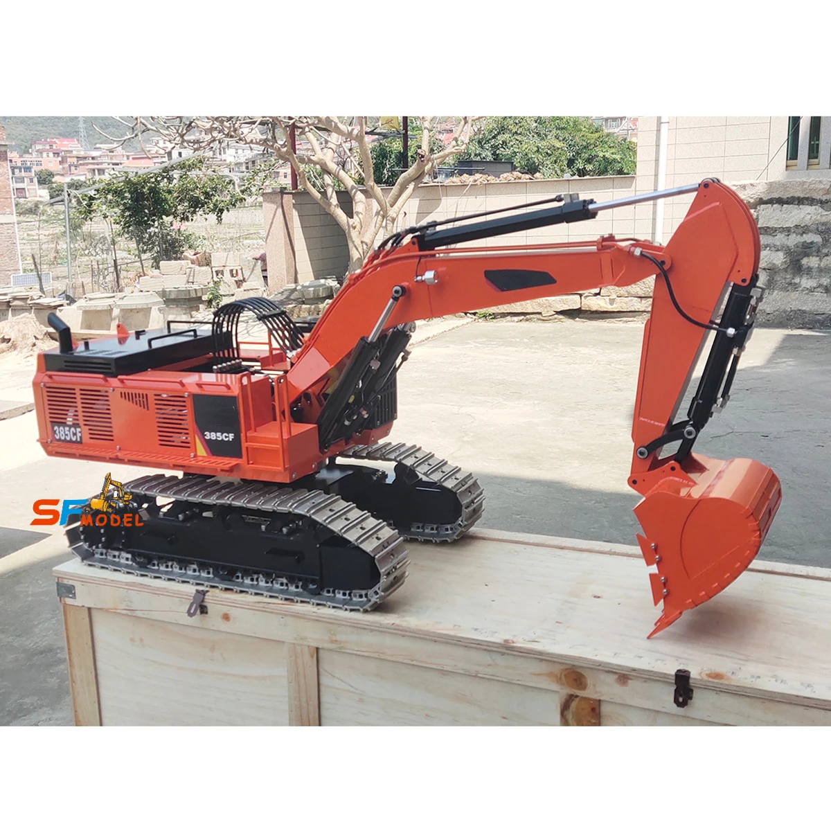 385CF Excavator 1/8 Hydraulic RC Excavator Metal Heavy Engineering Excavator Model Adult Remote Control Car Toy