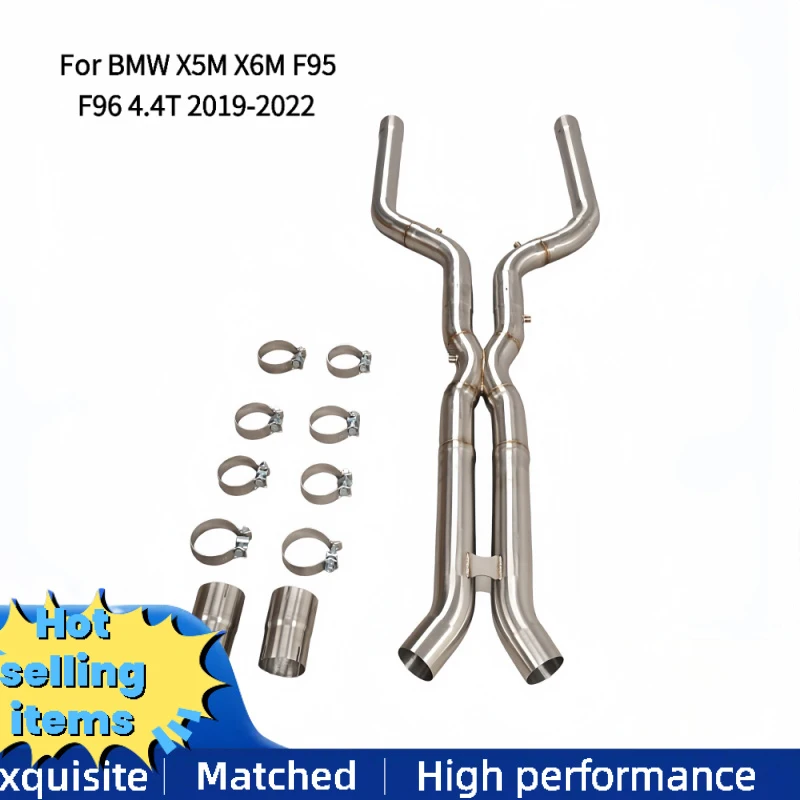 

Factory Wholesale Car Performance Exhaust Middle Pipe for BMW X5M X6M F95 F96 4.4T 2019-2022 Exhaust Catback Ss304 Exhaust Pipes