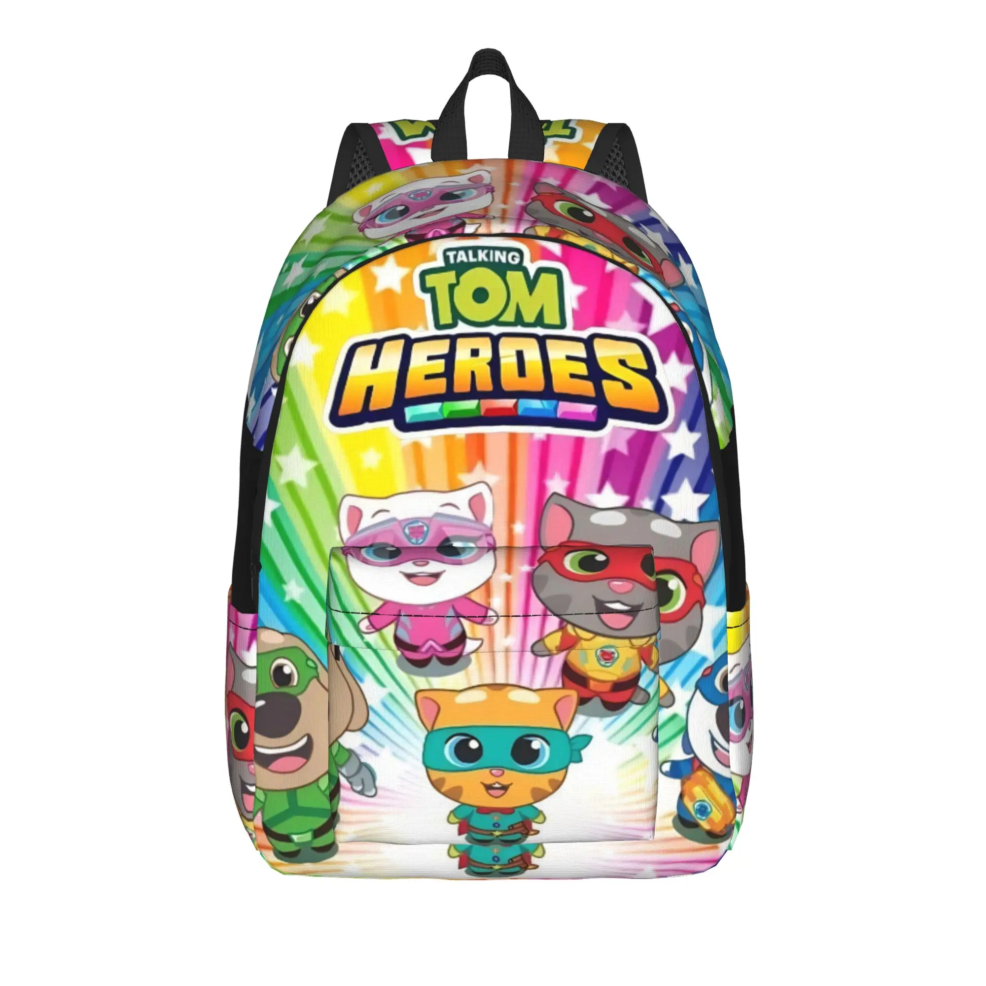 T-Talking T-Tom And F-Friends Backpack for Men Women Cool High School Hiking Travel Daypack  Laptop Computer Canvas Bags Durable