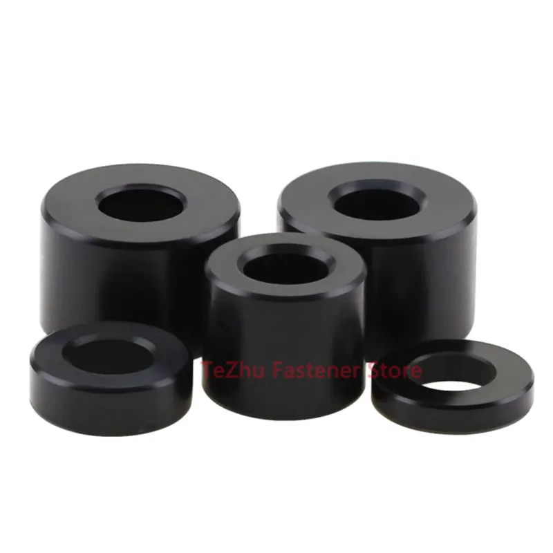 M3 M4 M5 M6 M8 M10 Black POM Round Hollow Unthread Standoff Bushing Washer Spacer Sleeve Insulated Plastic Gasket Length 1-20mm