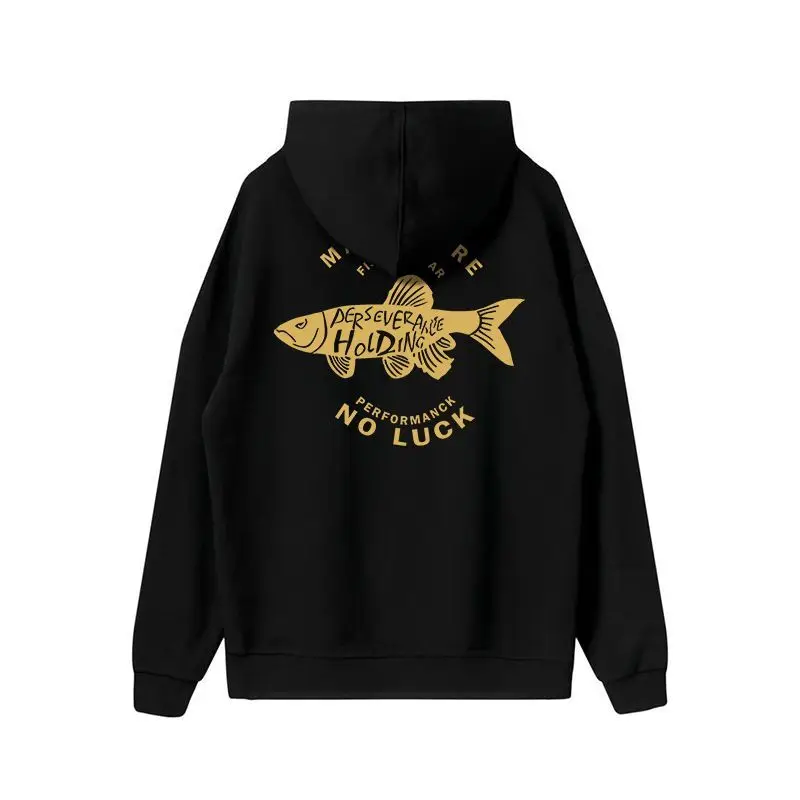 

Lure Fishing Wild Sea Fishing Personalized Printed Hooded Sweater Men's and Women's Autumn and Winter Casual Loose Pullover