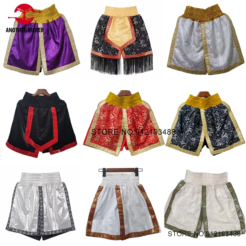 Kick Boxing Shorts High Quality Competition Training Kickboxing Fight Pants Men Women Kid Martial Arts Muay Thai Grappling Trunk