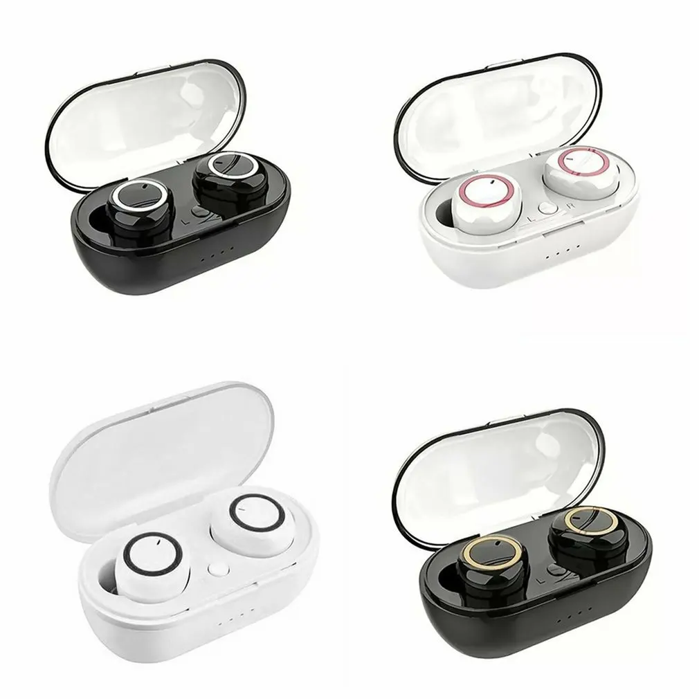 2024New Wireless Earbuds Mini In-Ear Wireless Touch Control Sport Headset Stereo Bass Microphone Music Earphones For Smartphones