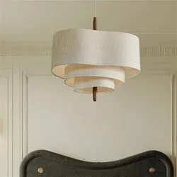 Pebble Pendant Lamp Led multilayer Cloth fabric Lamp Kitchen Boho Decor rustic lamp hotel bedroom wabi sabi dining table light