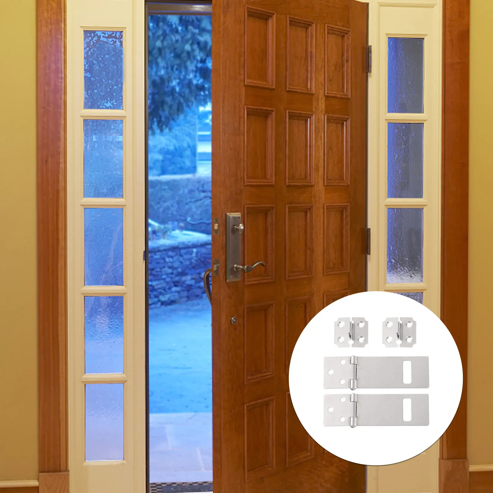 

2 комплекта высококачественных дверных защелок из нержавеющей стали, устойчивых к ржавчине, с гладкими краями, для дома, офиса и мебели