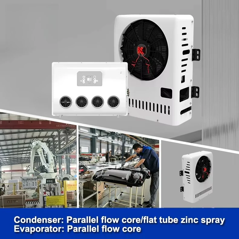 مكيفات هواء سبليت 12 فولت تيار مستمر للتحكم عن بعد لشاحنة تخييم سيارة RV #4